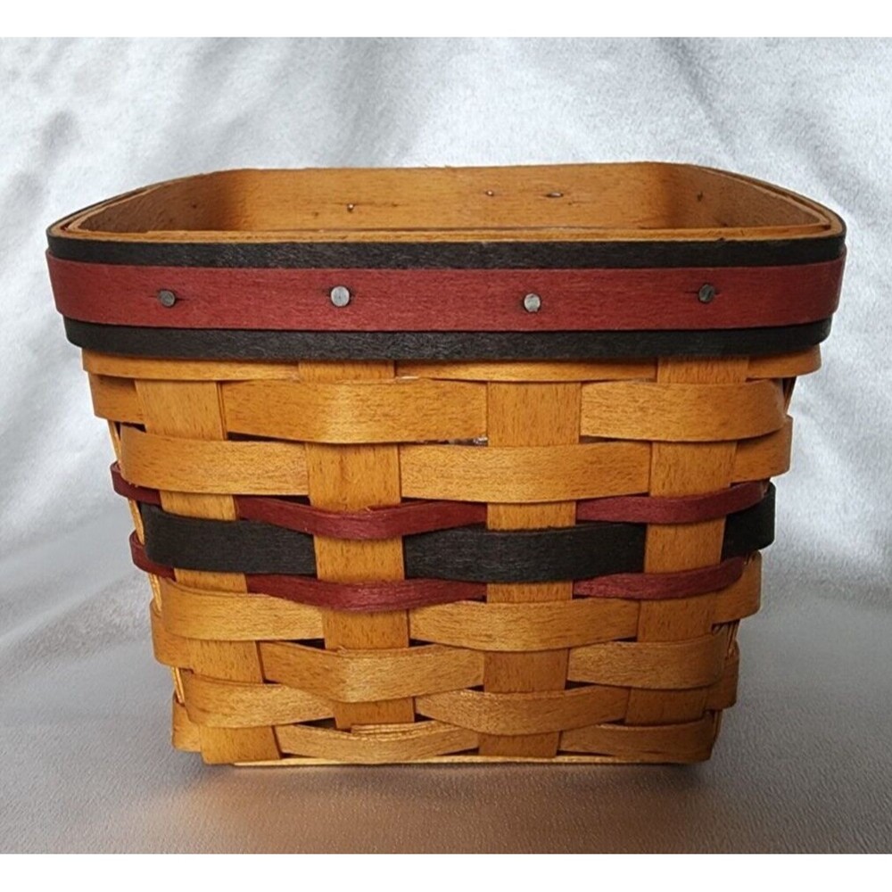 Longaberger Tapered Pencil Basket 1998 with Divided Protector